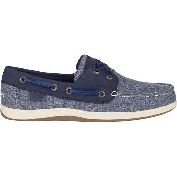 Sperry Koifish Sparkle Chambray Tmavomodre - Damske Mokasíny